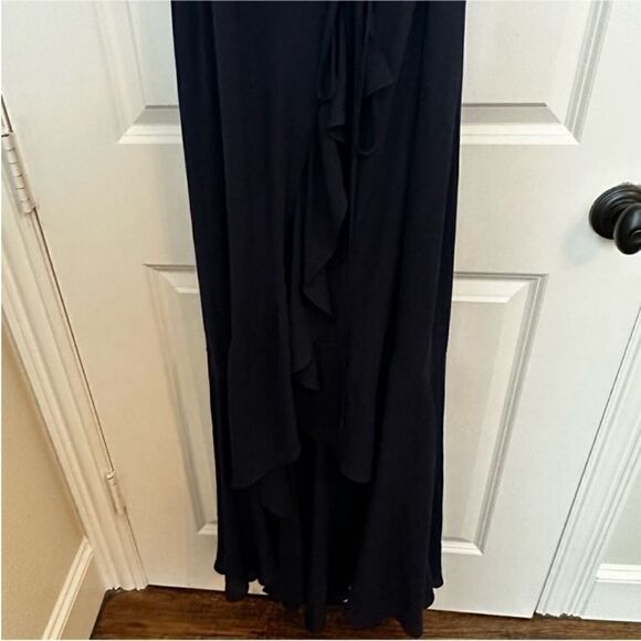 NWT BHLDN Anthropologie Hailee Ruffle-Neck Wrap Georgette Gown - Picture 6 of 7